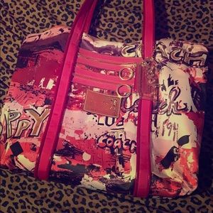 Coach poppy pink purse